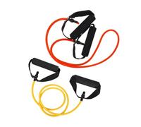 MAGICLULU Bande Élastique de Résistance Latex Naturel avec Poignées Confortables Bande de Musculation pour Yoga et Fitness Exercices Étirement pour Hommes et Femmes LB Rouge LB Jaune