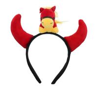 MAGICLULU Bandeau Année du Cheval : serre-tête en peluche avec cornes de cheval et de vache - Accessoire de coiffure mignon avec motif animal du zodiaque chinois, idéal pour les fêtes du Nouvel An