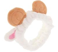 MAGICLULU Bandeau de Lavage du Visage Blanc en Peluche Doux et Rond pour Femmes, Style Élégant et Mignon, pour Se Laver le Visage ou Prendre un Bain