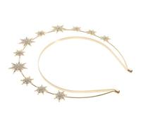 MAGICLULU Bandeau Étoile Double Couche en Métal Or Étoile à Six Branches, Accessoire Cheveux Compact pour Mariée, Style Rétro pour Street Snap et Beauty Pageant