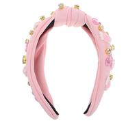 MAGICLULU Bandeau Noué de Cœur Saint-valentin, Orné de Cristaux Scintillants, Couleur Rose, Accessoire Cheveux Mignon et Festif pour Présent Romantique Femme