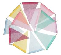 MAGICLULU Banderole Triangulaire en Lin pour Décoration de Fête Thème Carnaval, Fanion Suspendu, Longueur Ajustable, pour Mariage et Anniversaire