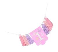 MAGICLULU Bannière à Pompons Élégante pour Shower Franges et Perles en Bois, Décoration Murale Facile à Installer pour Fêtes D'anniversaire en Intérieur