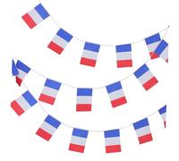 MAGICLULU Bannière de Drapeau Français Miniature 1 Ensemble Décoration de Fête Drapeau Sportif Facile à Accrocher Décoration de Jardin pour Événements et