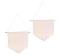 MAGICLULU Bannière Murale 2pcs en Polyester Coton et Bois Beige pour Affichage de Badges à Épingles, Décoration Murale Unique et Résistante pour Chambre D'garçon et Filles