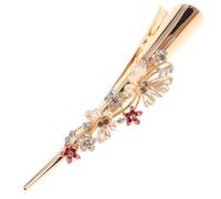 MAGICLULU Barrette à Cheveux Grosse Taille en Métal Doré Finition Laquée Solide et Pince Bec de Canard pour Femme, Élégante et Stable pour Usage Quotidien et Soirées