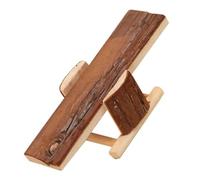 MAGICLULU Bascule en Bois pour Hamster Petit Animal, Aire de Jeu et Lieu de Repos la Cage, Couleur Café, à Mâcher Naturel pour Rongeurs