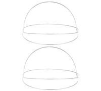 MAGICLULU Base de Couronne Soi-même en Fer 2 Pièces pour Coiffure Mariée et Fêtes, Bandeau Simple Blanc Électrolytique, Accessoire Tiare, Cadre Coiffure DIY Élégant et Solide