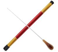 MAGICLULU Bâton de Chef Orchestre Long Métal avec Cylindre de Rangement Portable Baguette de Direction Résistante pour Concerts et Orchestres