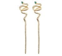 MAGICLULU Bâtonnets à Cheveux en Alliage de Zinc et Pierres Décoratives Lot de 2 Serpent Accessoires Coiffure Vintage Faciles à Glisser pour Chignons pour Occasions Spéciales