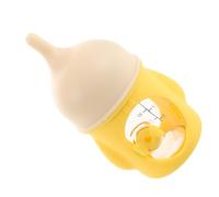 MAGICLULU Biberon pour Animaux Biberon pour Chaton en Silicone et Plastique Mini 20ml Jaune, Prise en Main Facile, Souple, Démontable, pour Nourrissage des Chats la Maison