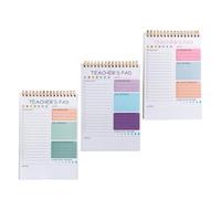 MAGICLULU Bloc-notes à Spirale Lot de 3 pour Enseignants, Agenda Hebdomadaire et Mensuel 23 Cm, Planificateur de Travail Quotidien Portable, Carnet de Notes Calendrier pour Organisation