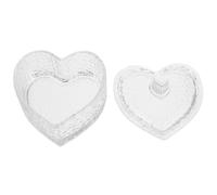 MAGICLULU Bocal De Rangement en Verre en Forme De Cœur Boîte À Bonbons Couvercle Rangement De Bibelots pour Bijoux Pot Décoratif