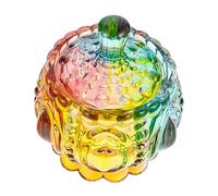 MAGICLULU Bocal en Verre coloré bonbonnière avec Couvercle Pot décoratif Boite de Conservation multifonctionnelle Boite de Conservation en Verre Organisateur de Bonbons bonbonnière en Verre