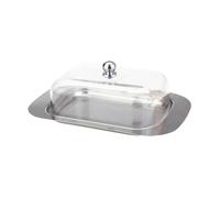 MAGICLULU Boîte À Beurre Acier Inoxydable Avec Couvercle Plastique Beurrier De Cuisine Pour Conserver Le Beurre Fromage Plateau De Service Pratique