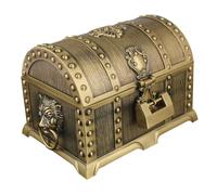 MAGICLULU Boîte à Bijoux Alliage avec Serrure Coffret de Rangement Vintage Style Européen Organisateur Métallique Orné pour Femmes Décoratif Robuste