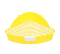MAGICLULU Boîte à Litière Triangulaire pour Lapins et Cochons d'Inde en Plastique Jaune, Étanche Contrôle des Odeurs, pour Jardins et Parcs