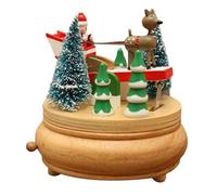 MAGICLULU Boîte à Musique Rotative Décorative de Noël avec Ornement Cerf Un Chariot Cadeau pour Garçon Fille et Décoration de Table Festive