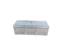 MAGICLULU Boîte Acrylique Transparente pour Cotons-tiges Étui à Disques Démaquillants Organisateur de Maquillage pour Rangement