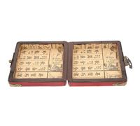MAGICLULU Boîte Coffre Au Trésor Chinois Conteneur Danneaux En Bois Plateau Organisateur De Boucle Doreille Coffret à Bijoux Ancien Stockage En Bois Pot Portatif Carré Japon Manquer Le Fer
