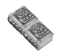 MAGICLULU Boîte De 2 Pièces Boîte à dents de lait en métal organisateur de dents boîte à souvenirs vintage récipient décor rétro porte-dents en métal étui à dents ancien décorer