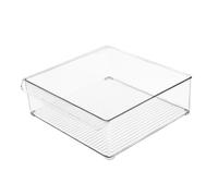 MAGICLULU Boîte de Conservation Alimentaire Empilable Transparent 30X30X10Cm en Plastique Bac à Légumes Rangement Réfrigérateur la Cuisine Accessoire Pratique