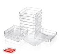 MAGICLULU Boîte De Pétri De Laboratoire Transparente Avec Couvercle 10 Pièces 10 cm Pour Culture Cellulaire Microbiologie Recherche Botanique Projets Scolaires Et Usage Scientifique