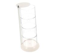 MAGICLULU Boîte de Rangement Cosmétique Rotative Couches Organisateur Maquillage Multi Usage pour Éponges et Houppettes Support Poussière Pratique pour Table de Toilette