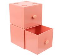 MAGICLULU Boîte De Rangement Élégante pour Bureau 2 Tiroirs De Maquillage Petit Tiroir Boîte À Bijoux Tiroirs Conteneur De Papeterie Tiroirs De Rangement Empilables
