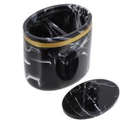 MAGICLULU Boîte de Rangement Marbrée pour Coton Tige Écouvillons Couvercle Organisateur pour Salle de Bain Bureau