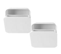 MAGICLULU Boîte de Rangement Murale pour Cosmétiques en Abs Blanc, Installation Facile sans Perçage, Lot de 2 Pièces, Support Multifonction pour Salle de Bain et Bureau