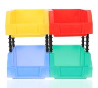 MAGICLULU Boîte de Rangement Plastique Empilable Légère et Réutilisable en 1 Set pour Outils et Espaces de Jeux Design Créatif et Différentes Couleurs