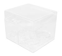 MAGICLULU Boîte de Rangement pour Cotons Démaquillants en Plastique Léger Trois Compartiments, Organisateur Cosmétique Transparent pour Maquillage et Accessoires