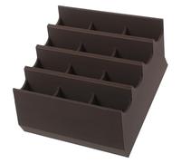MAGICLULU Boîte de Rangement pour Lames de Tondeuse - Étui pour Rasoir/Lames de Barbe de barbier avec 12 Compartiments - Organiseur en Plastique pour Outils de Soin 10,4 x 9,9 x 4,1 cm Marron
