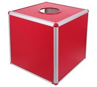 MAGICLULU Boîte de Tombola Transparente Rouge en Acrylique avec Fente | Usage Table, Collecte de Dons et Pièces, Style Moderne, pour Événements D'entreprise et Concours