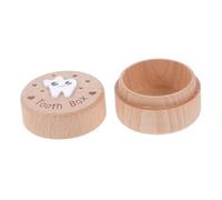 MAGICLULU Boîte dent de lait coffre à dents étui à dents pour enfants, fée des dents porte-dents pour souvenir d'enfants Récipient à dents pour enfants perdus gardien de dent Bois
