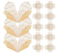 MAGICLULU Boîte en Papier Ajourée pour Chocolats 50 Pièces, Porte-bonbons Décoratif en Papier Doré Réfléchissant, Étui à Truffes Élégant pour Fêtes, Mariage et Centres de Table