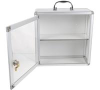 MAGICLULU Boîte Médicale Murale en Métal à Grosse Capacité Design Ergonomique et Bords Arrondis, Rangement Confortable pour Remède et Fournitures en Milieu Scolaire ou Bureau