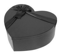 MAGICLULU Boîte Présent Noire de Cœur Petite Taille 230X175X90 MM en Papier Rigide pour Chocolats Bijoux et Fleurs Coffret Présent pour Saint-Valentin Mariage et Arrangements Floraux
