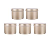 MAGICLULU Boîtes à Bougies en Aluminium 100ml Lot de 5 pour DIY Noël, Boîte Cadeau Pratique et Multifonction pour Cosmétiques et Friandises