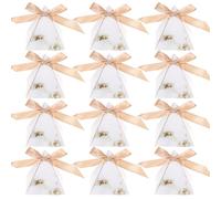 MAGICLULU Boîtes à Dragées et Large Application de Mariage Lot de 20 en Papier Blanc Forme Pyramide pour Emballage de Bonbons, Design Créatif pour Fêtes à Thème