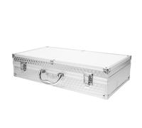 MAGICLULU Boîtier Métallique Rigide Argenté pour Microphone sans Fil, Mallette de Transport Élégante 2 Emplacements, Alliage D'aluminium Solide et Mousse de Protection pour Voyage