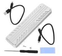 MAGICLULU Boîtier SSD M2 USB C en Alliage D’Aluminium, Compact 10gbps | Installation Rapide, Retrait Facile, Formats 2230 2242 2260 2280, Argenté, PC et Caoutchouc