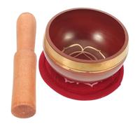 MAGICLULU Bol Chantant Népalais Fait Main Chakras pour Yoga et Relaxation avec Maillet et Coussin Bol Sonore Artisanal pour Thérapie Sonore et Apaisement