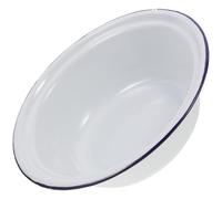 MAGICLULU Bol Émaillé Rétro 22 Cm Blanc Profond, Bol à Soupe Multifonction en Émail Lisse, Ustensile la Cuisine Solide, Bassine à Vaisselle et Saladier, 6 Cm de Hauteur, Conservation