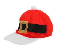 MAGICLULU Bonnet de Vacances Épaissi de et de Rouge Ceinture Tissu en Taille Unique, Chapeau Super de Fête pour Soirées Banquets