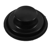 MAGICLULU Bouchon D’évier en Acier Inoxydable Noir, Bouchon de Vidange pour Broyeur à Déchets, Accessoire Évier la Cuisine Antidérapant, Adapté Évacuation Déchets et Protection Évier