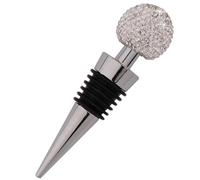 MAGICLULU Bouchon de Bouteille de Vin en Alliage de Zinc Cristal Blanc, Forme Conique, pour Conservation et Ambiance en Restaurant ou Fête