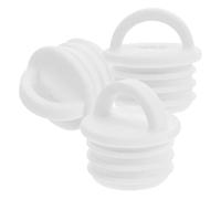 MAGICLULU Bouchon de Seau à Serpillière en Caoutchouc Blanc, Lot de 3 Pièces Remplacement, Obturateur Trou Évacuation 25 Mm, Bouchons Étanche Sortie Eau, Accessoires Nettoyage Sol Cuisine Maison
