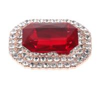 MAGICLULU Boucle de Chaussure Décorative Détachable en Alliage Rouge Élégante pour Chaussures de Mariage, Ajoutant Glamour et Personnalité Vie Quotidienne